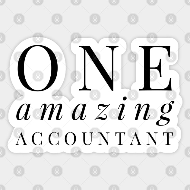 One Amazing Accountant Sticker by coloringiship